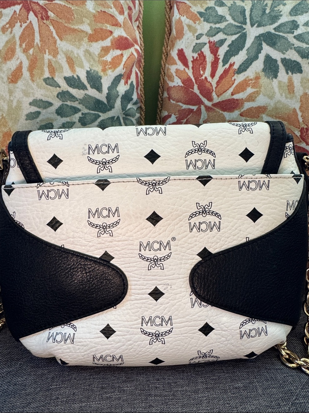MCM Black & White Monogram Crossbody - Picture 2 of 12